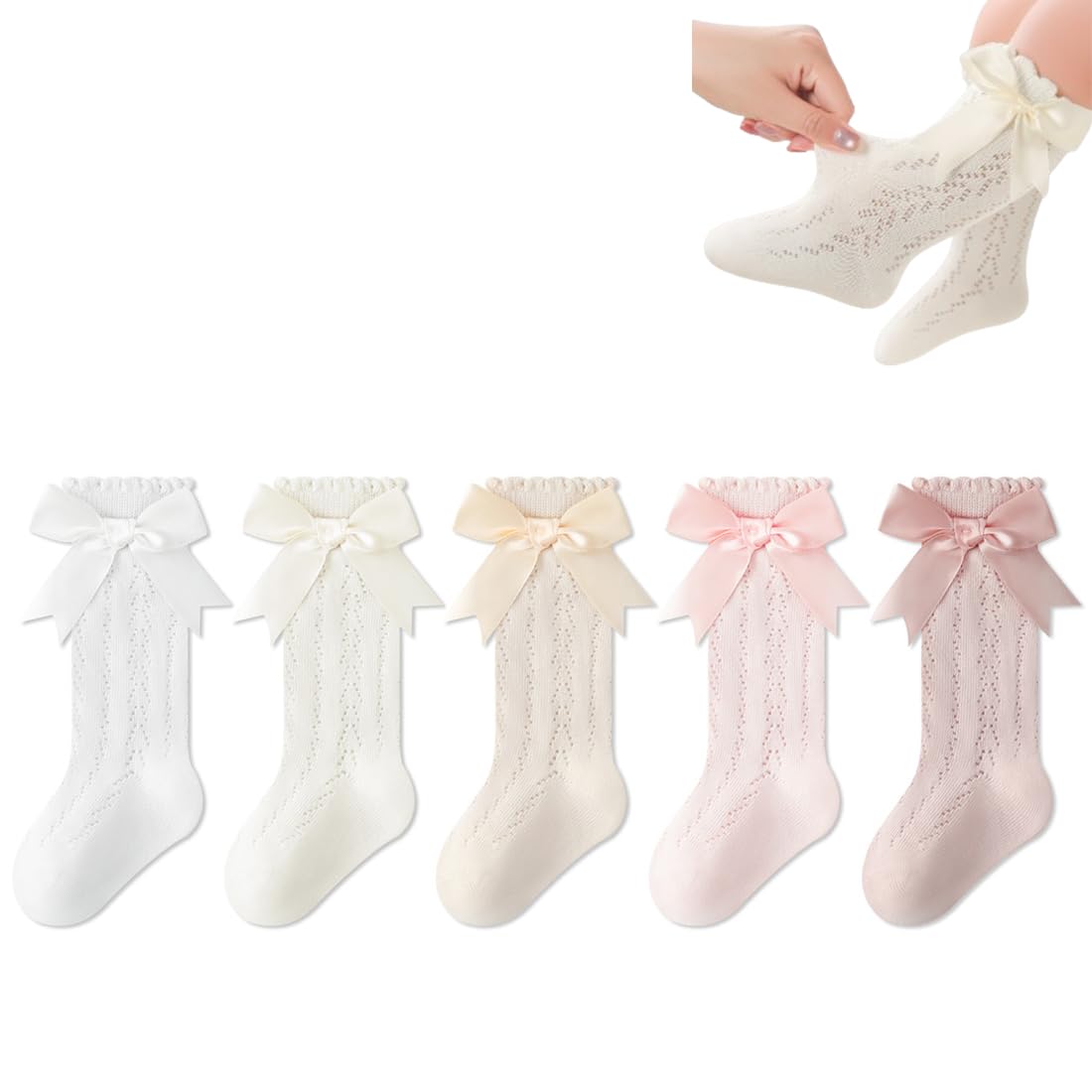 Toddler Girl Ruffle Socks Baby Girls Knee High Socks
