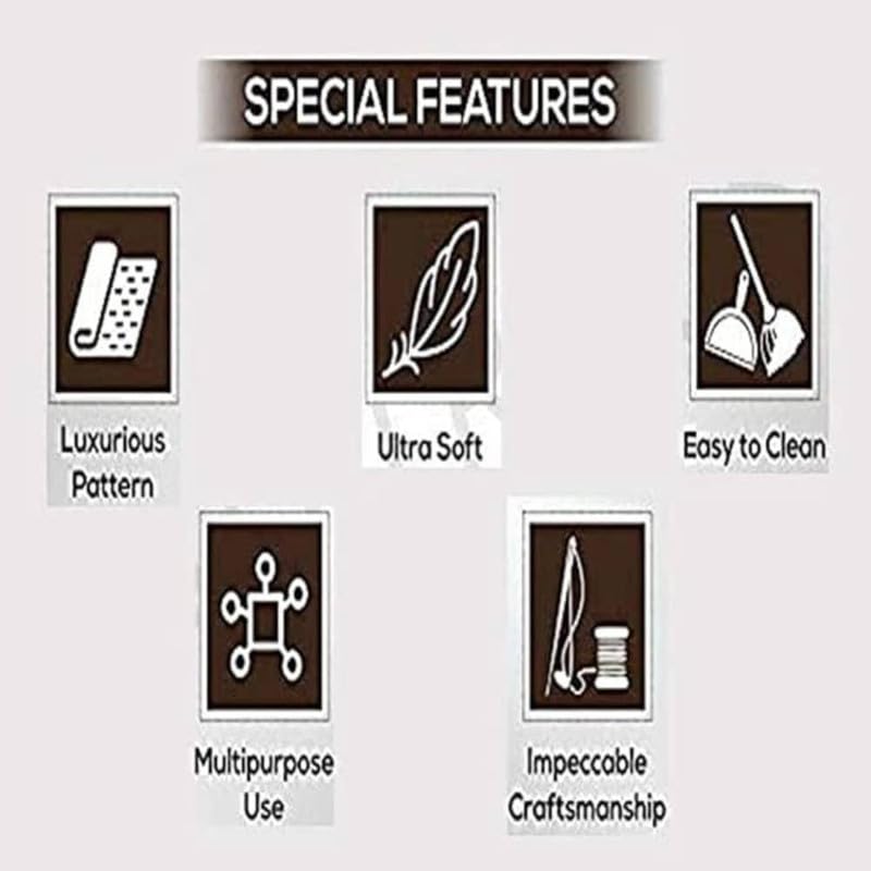 Image of Micro Polyester Yarn Super Soft Fluffy Area Rectangular Rug for Living Room Handmade 2 Inches (Thickness,Pile) Self Design Color Green Size(3x5 Feet 90x150 Cm)