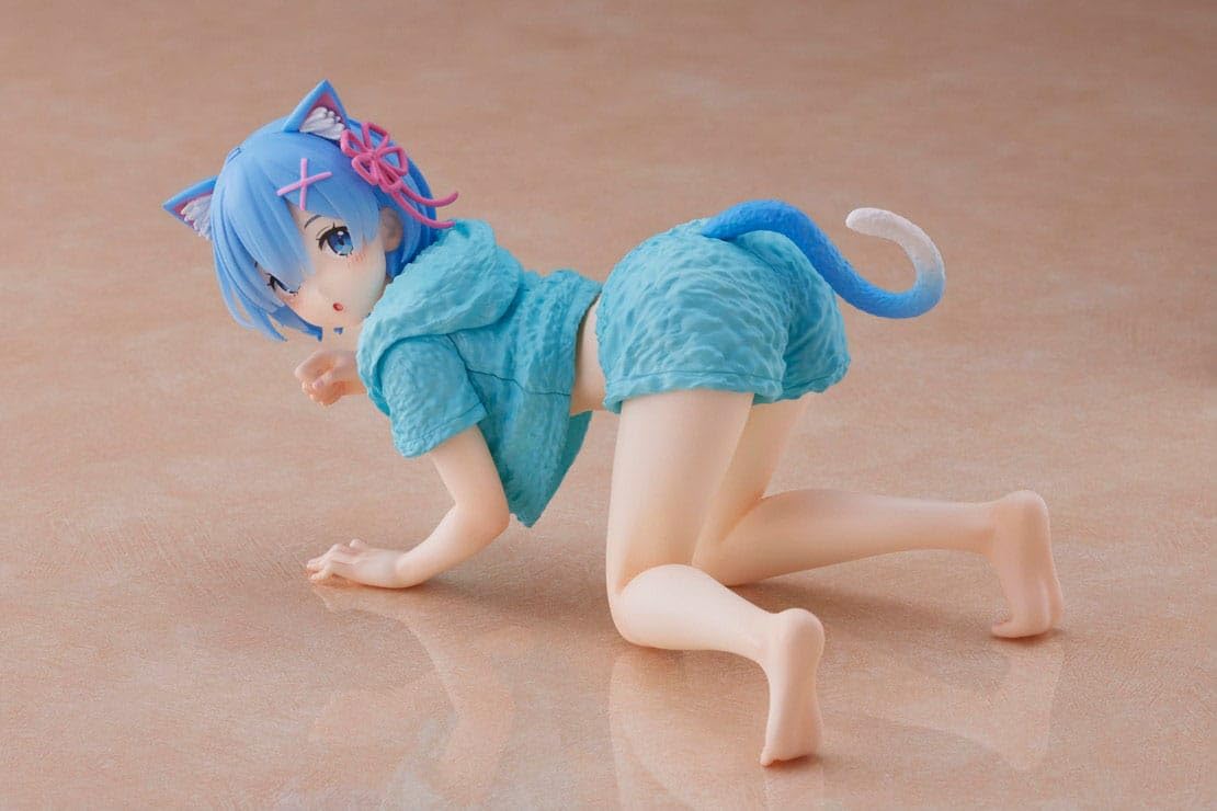 Figurine Rem Re:Zero - Version Chat Mignon En Tenue D'intérieur - Taito - Neuf Sous Blister