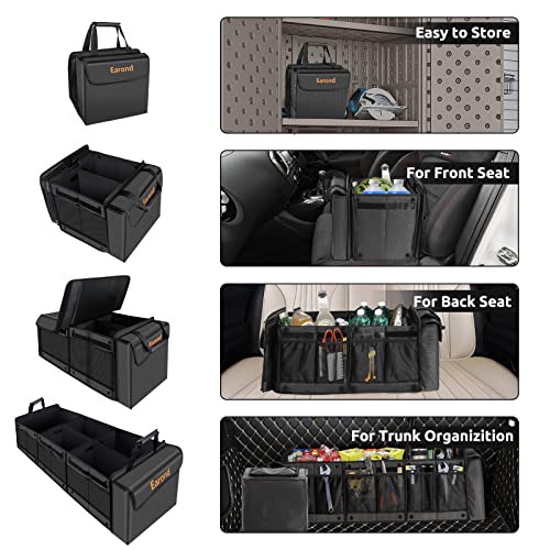 Earond Car Trunk Organizer With Portable Leakproof Cooler Bag,Foldable Cover,Adjustable Securing Straps,Collapsible Trunk Organizer For Car,Suv,Truck And Other Vehicles(4-In-1 With Cooler) #TOP2