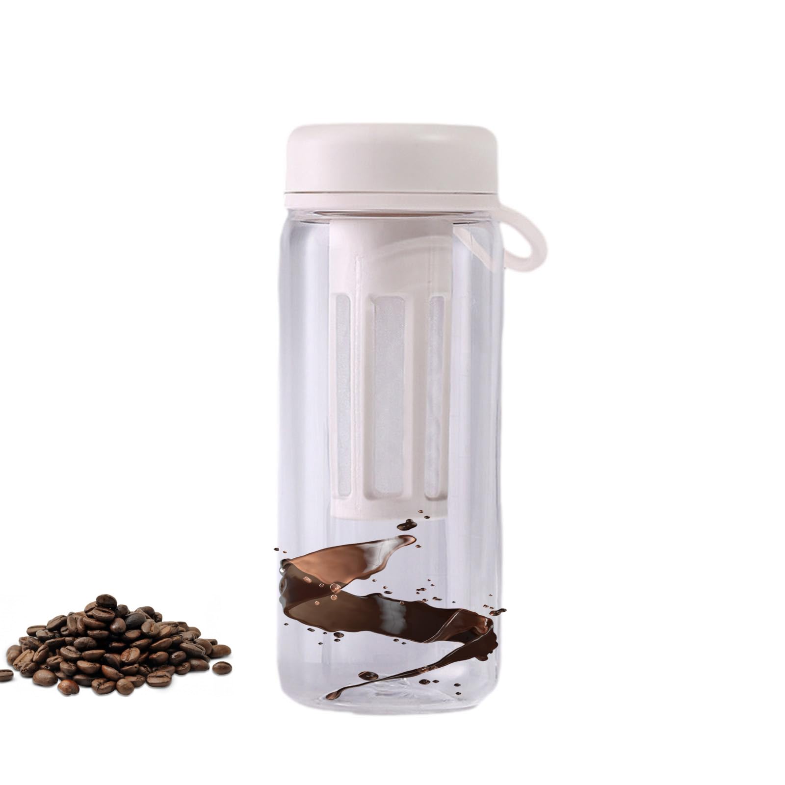Pichet d'infusion à froid 600ml bouteille avec couvercle hermétique pour thé glacé café blanc