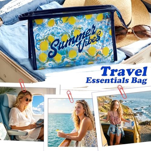 Image of COSHAYSOO Sunscreen Bag Clear Makeup Toiletry Pouch Beach Vacation Essentials for Women Teen Girls Trip Gifts Summer Pool Travel Must Have Accessories Waterproof Stuff