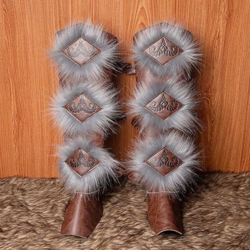 Couvre-chaussures ajustables et protège-jambes de chevalier robustes