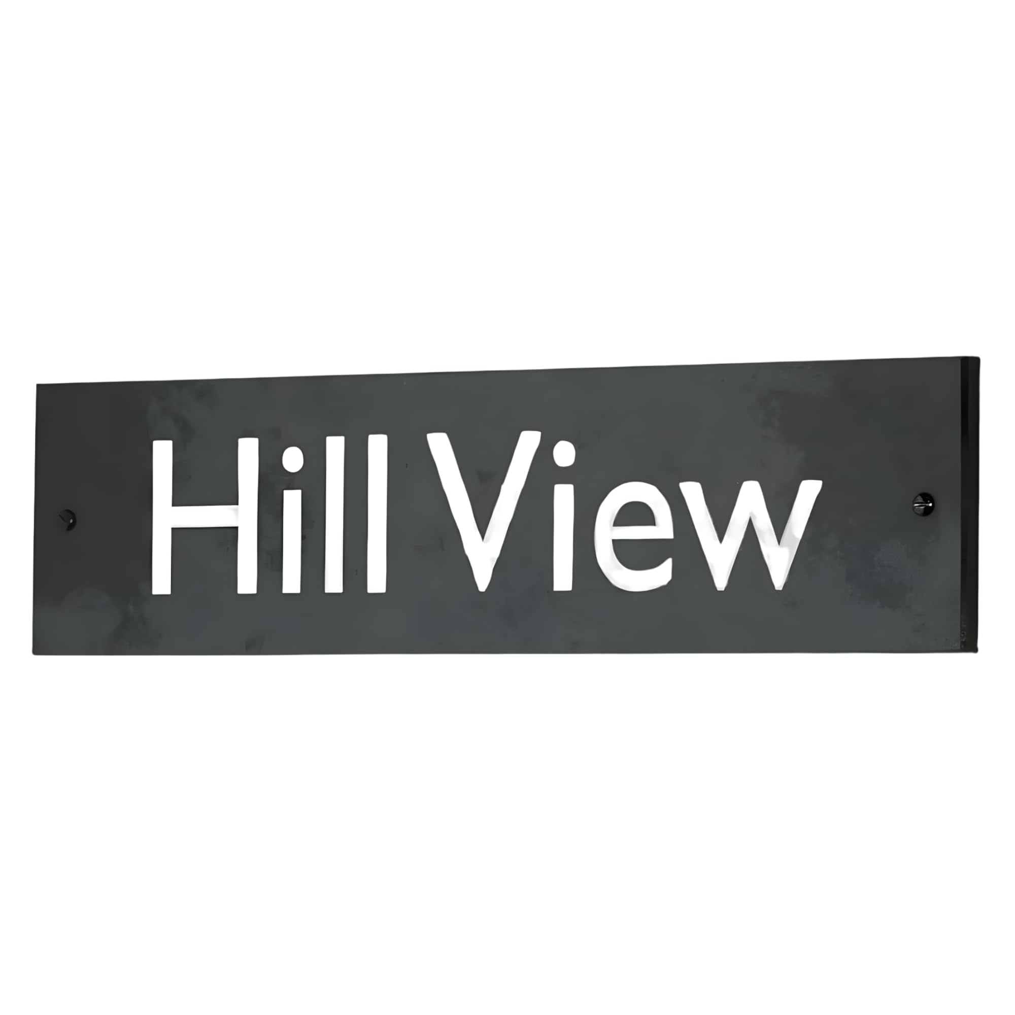 Engraved Slate House Sign | 10x30cm Grey House Number Plaques | Personalised Home and Door Number Plaques NOT PRINTED, Easy Install House Signs for Outside, HOUSE SIGNS DIRECT โ image 1