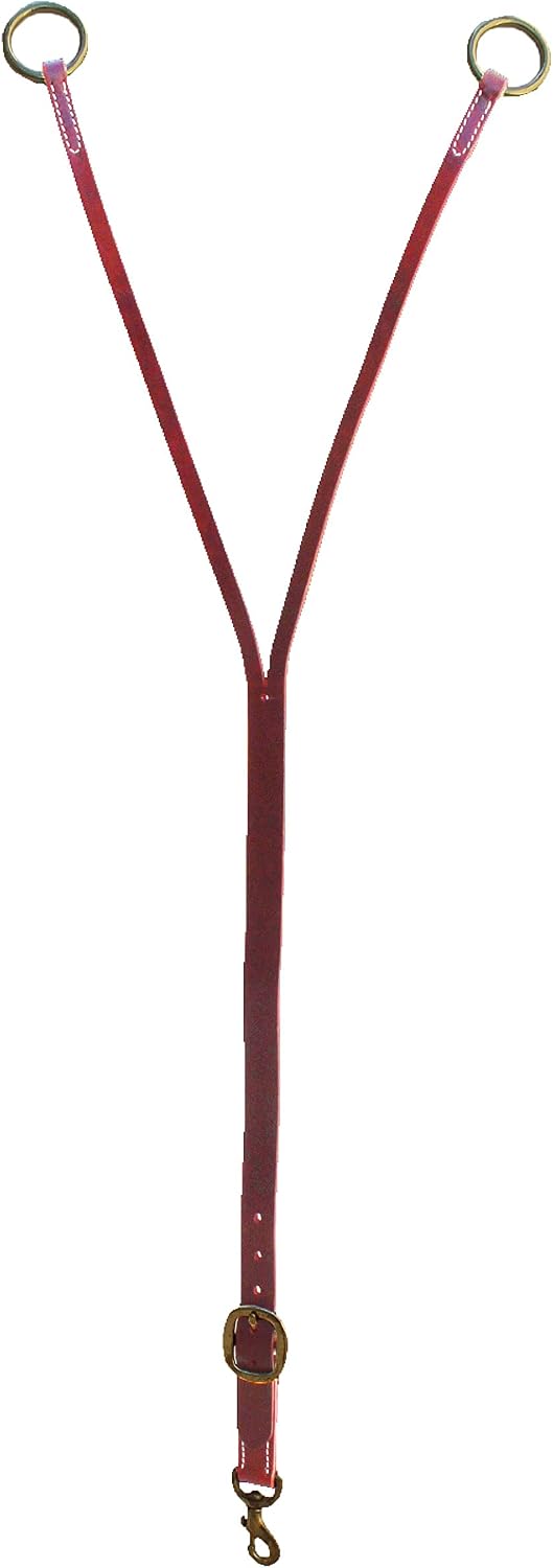 CHALLENGER Horse Western Latigo Leather Training Fork Girth Attachment Brass Hardware 975L810