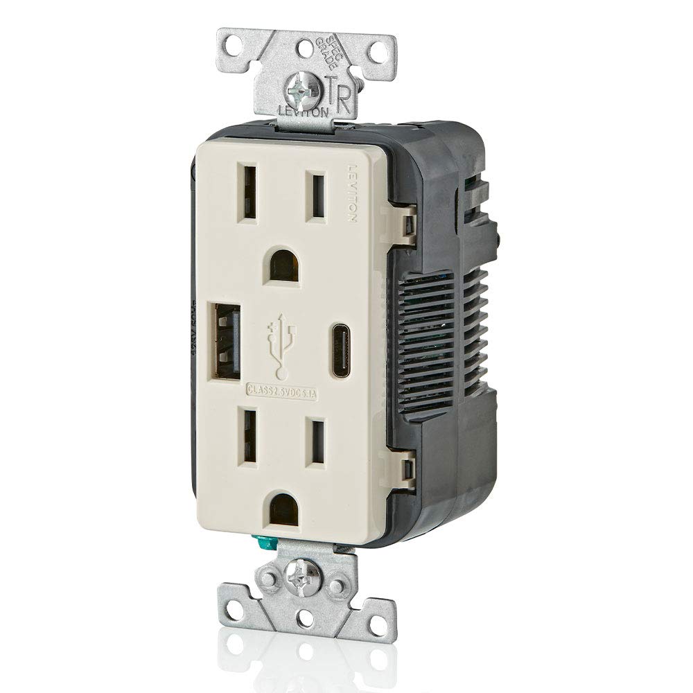 Leviton GFCI Outlet with USB - Tamper-Resistant -24
