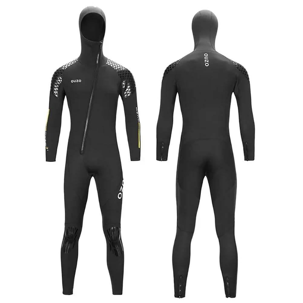 3Mm Neoprenanzug Mit Kapuze Für Damen Und Herren, Ganzkörper-Tauchanzug Mit Frontreißverschluss, Der UV-Schutz Und Wärme Bietet, Geeignet Für Freitauchen, Schnorcheln, Surfen, Kanufahren
