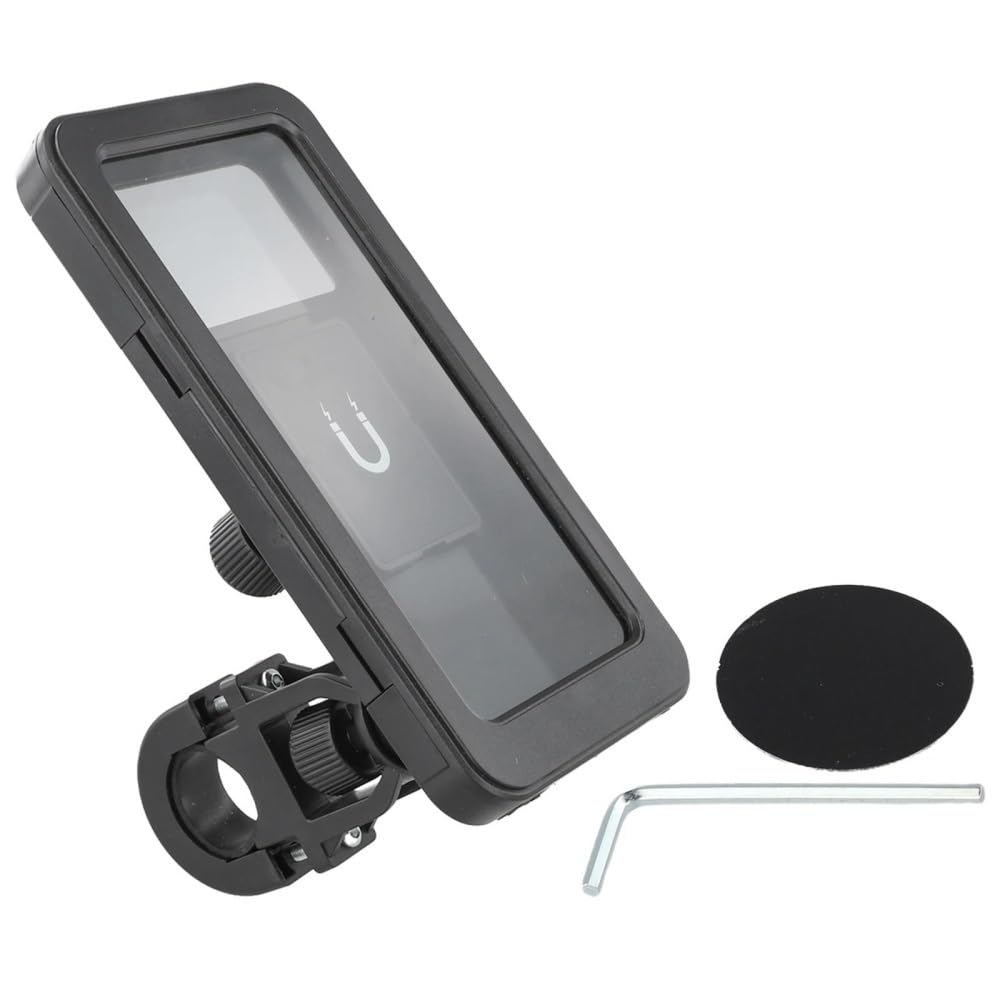 Soporte Teléfono para Moto Impermeable con Sujeción 4 Brazos Base Estable para Manillar Funda Antivibración Bicicleta Motocicleta