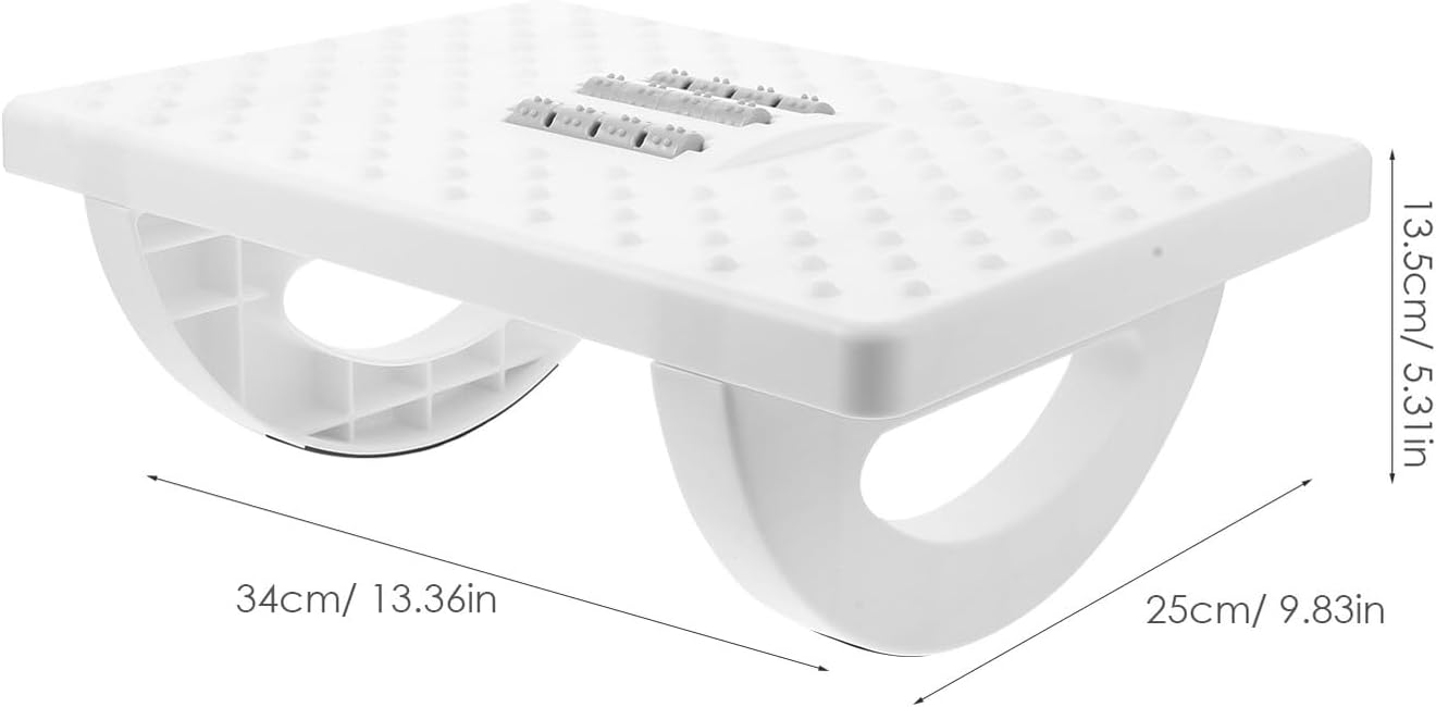 Ergonomic Under Desk Footrest with Rocking Massage Surface Office Footstool for Leg Exercise and Comfort in Home Bedroom Kitchen Bathroom