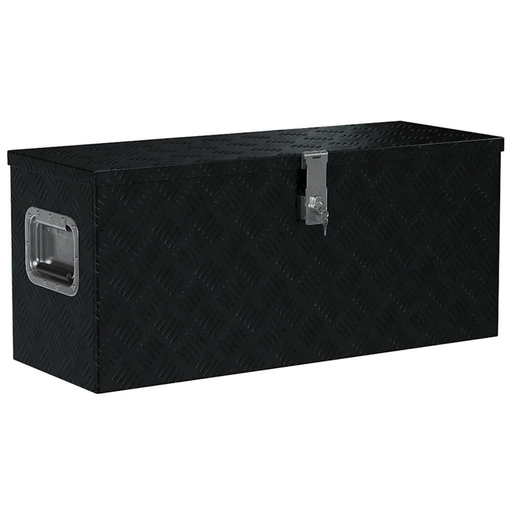Genérico Caja de Aluminio Negra 80x30x35 cm,Bricolaje,Accesorios de Bricolaje,Organización y Almacenamiento de Herramientas,Cajas de herramientas-146442