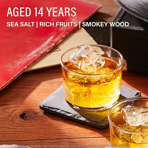 OBAN 14 Jahre, Single Malt Scotch Whisky, aromatischer, handgefertigt aus den schottischen Highlands, 43% vol, 700ml Einzelflasche |