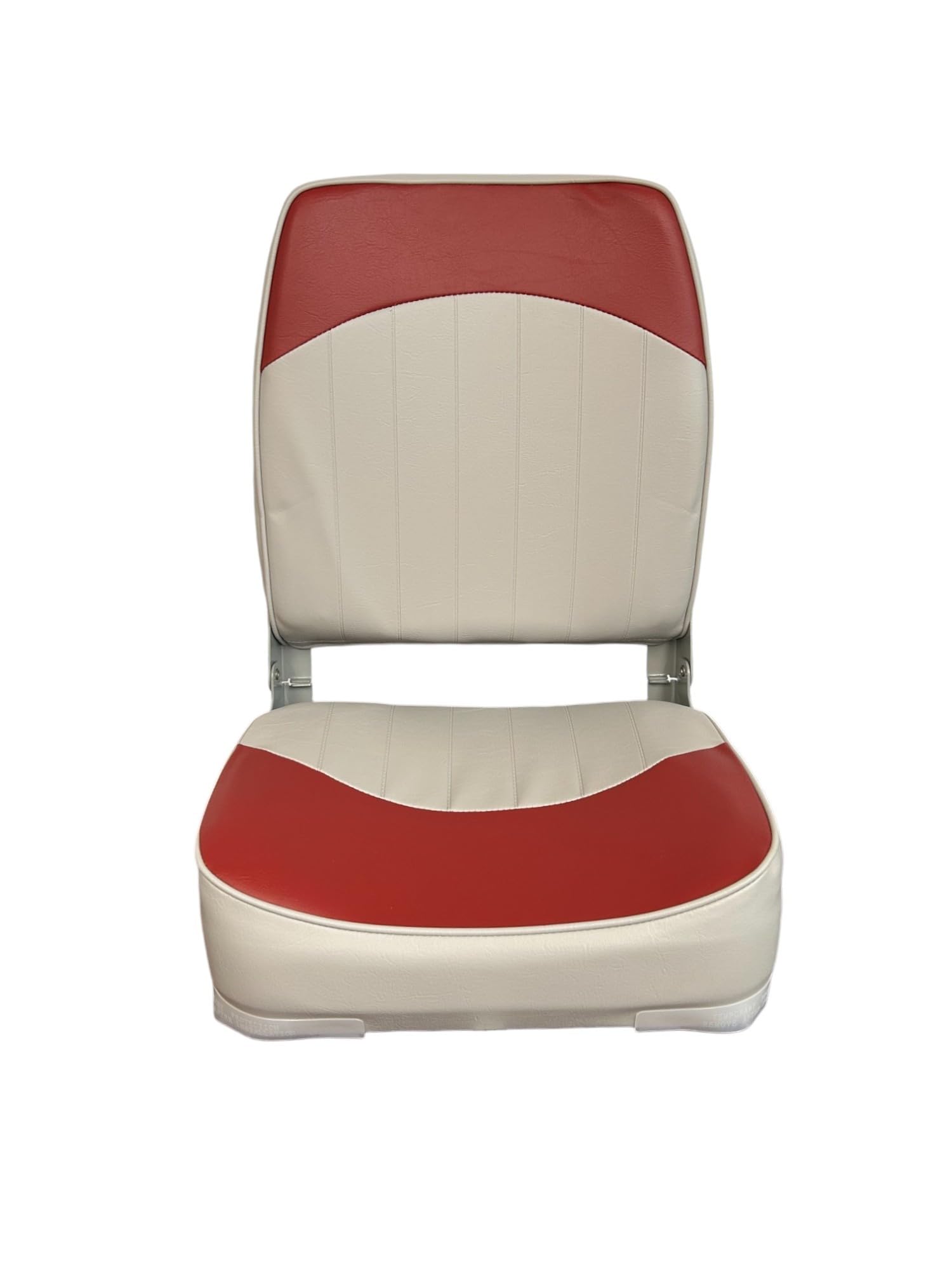 Horizon Manufacturing Boat Seat, High Back, Economy, Fold Down, 1013- ABE Gray/Red