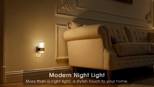 Image of L LOHAS LED Night Light, Night Lights Plug into Wall, 3000K Soft Warm 0-100LM Adjustable Modern Night Lights,Automatic Nightlights Pulg in with Dusk to Dawn Sensor for Rooms Bathroom Hallway Decor