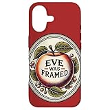 イブは額入りアート 聖書のアダムとイブとリンゴ スマホケース iPhone 17 用