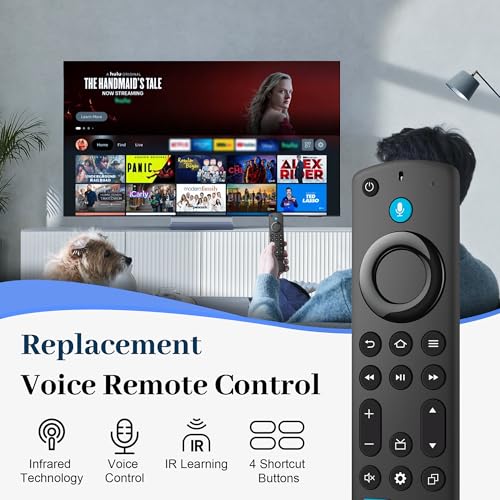Image of Replacement Voice Remote Control for All Fire-Series, TV Cube(1st /2nd /3rd Gen), Fit for All Stick 4K /4K Max, Stick (2nd /3rd Gen) /Lite /HD, for Insignia-Pioneer TVs