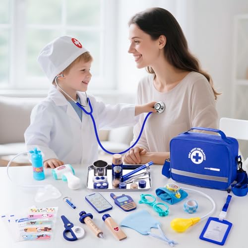 Image of EFO SHM Doctor Kit for Kids Ages 3+, 35 Pcs Pretend Play Toys