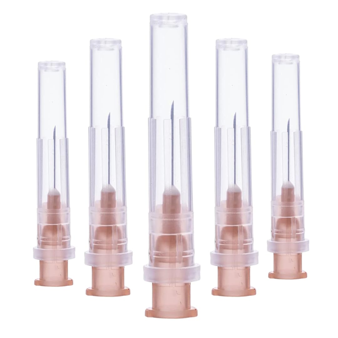 Lot de 100 tubes de dosage en acier inoxydable 26 G x 16 mm, emballés individuellement, pour l'industrie et le laboratoire
