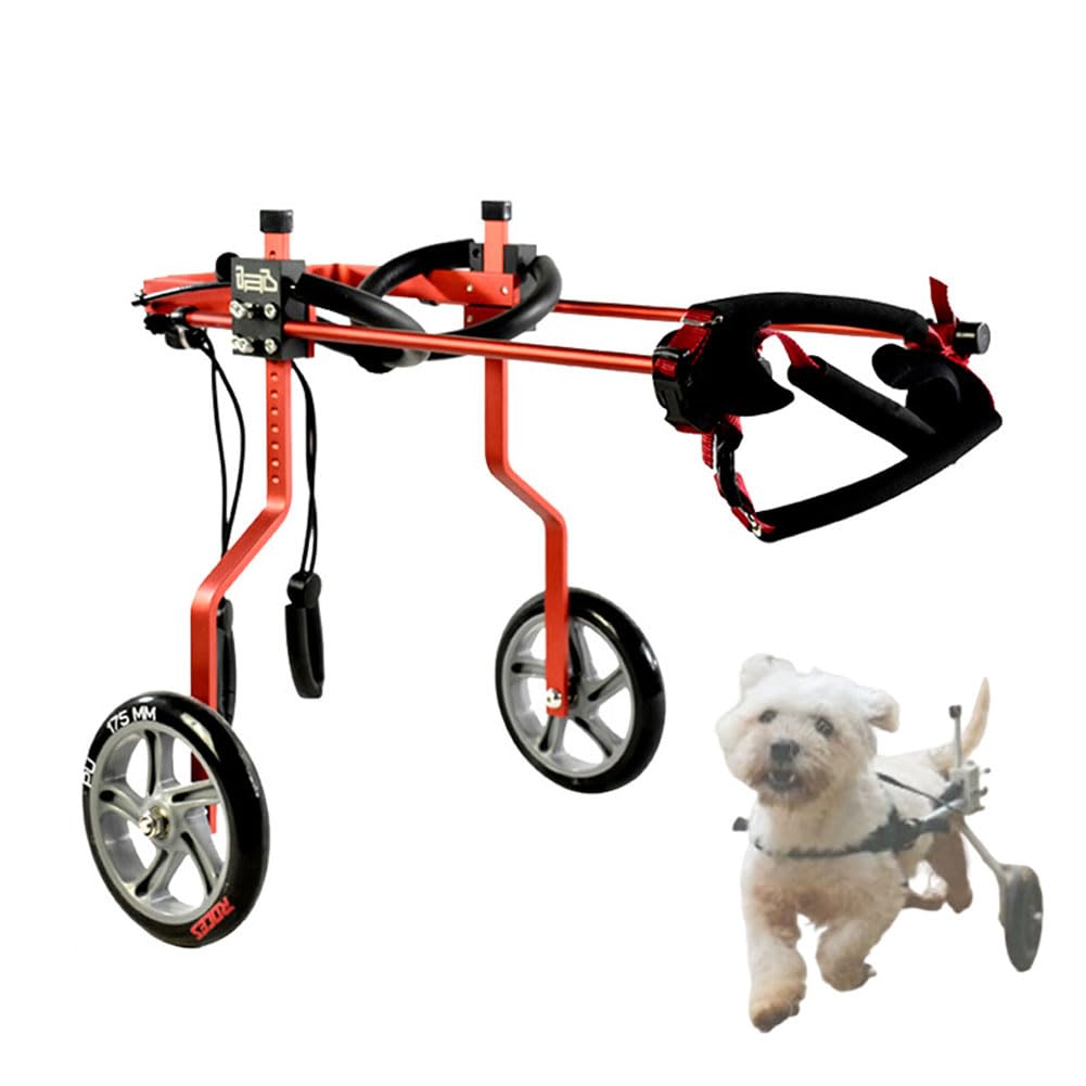 Silla de ruedas ajustable para perro, arnés de soporte trasero para mascotas mayores, ayuda de movilidad ligera con ruedas silenciosas para displasia de cadera y artritis