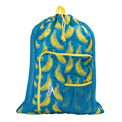 Speedo Bolsa Deluxe Ventilator Mesh Mochila de Malla  Unisex  Azul Amarillo  Talla única