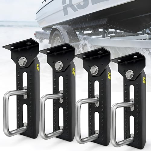 KJE 8 Boat Trailer Bunk Brackets Heavy Duty Galvanized Swivel Top Bunk Bracket Kit for 1.5 x 3 2 x 3 3 x 3 Boat Trailer Crossmember Upgraded Corrosion-Resistant 4Pack