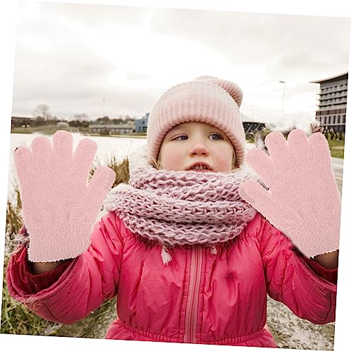 1Pair Winter Plush Mittens Warm Knit Gloves for Boys for Cold Weather Outdoor Activities Soft and Comfortable Hand Protection2