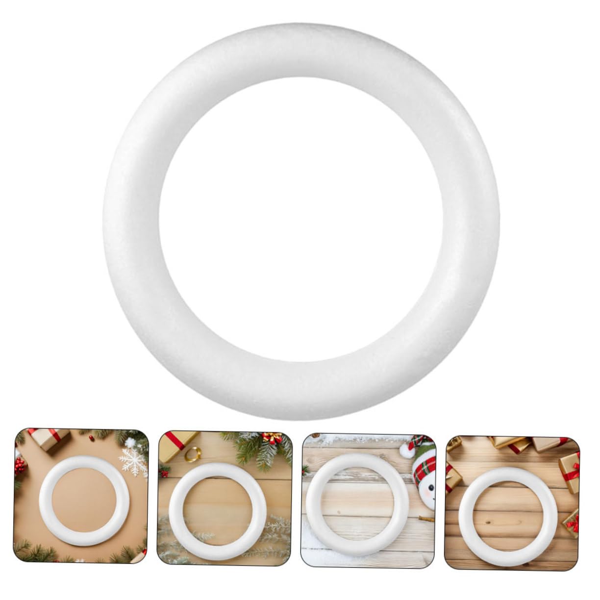ULTECHNOVO 3pièces Kit de Couronne de Noël Cercles Mousse pour Loisirs Créatifs Décorations de Porte Entrée DIY Noël et Thanksgiving