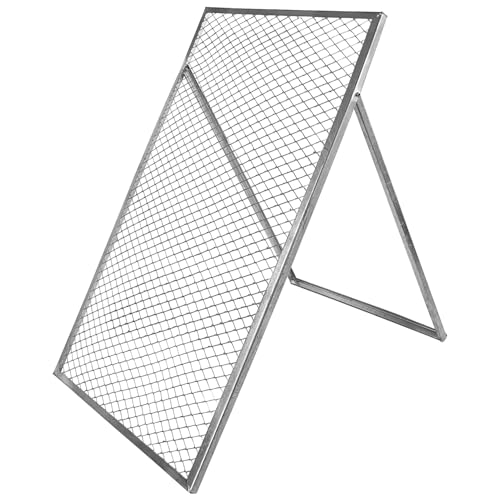 V2Aox Durchwurfsieb Durchwurfgitter, Silber Gitter Sieb für Erde für Kompost Gartensieb Erdsieb Kompostsieb Metall Kompostgitter 60 x 100 cm