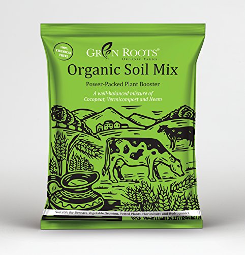 Image of Green Roots Organic Potting Soil Mix with Cocopeat, Vermicompost, Neem Granule, Plant Manure /Khad - 1 KG