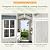 Patiowell 4x8 FT Plastic Outdoor Storage Shed with Floor, Garden Tool Resin Storage Shed with Two Windows and Single Lockable Door for Garden, Backyard, Lawn, Easy to Install, Light