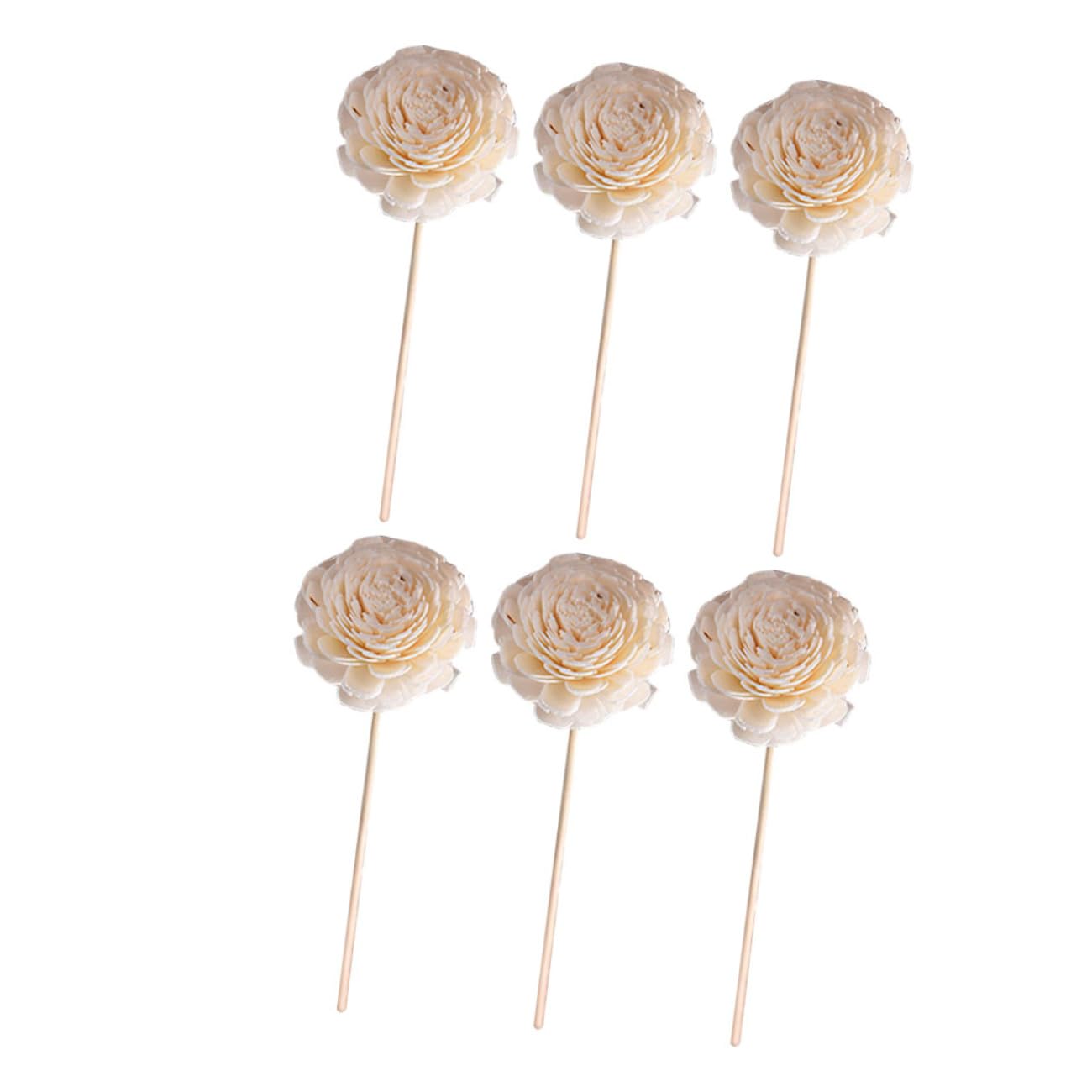 Cabilock Varillas Difusoras De Aromas para Ambientador Varillas De Aceite Esencial Decoración Floral para Hogar Y Oficina Aromaterapia Sin Fragancia Rápida Y Duradera 6 Piezas X 4