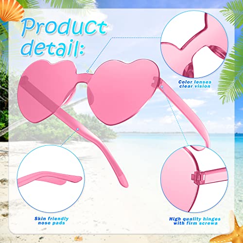 RTBOFY 48 Pairs Heart Sunglasses for Women Bulk Colored Party Favor Pack Valentines Day Glasses Fun Decorations3