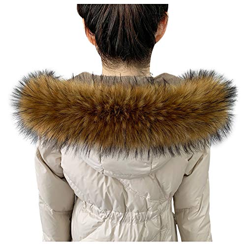VEVESMUNDO Desmontable Cuello de Pelo Bufanda Estola del Cuello de Sintetica Postizo...