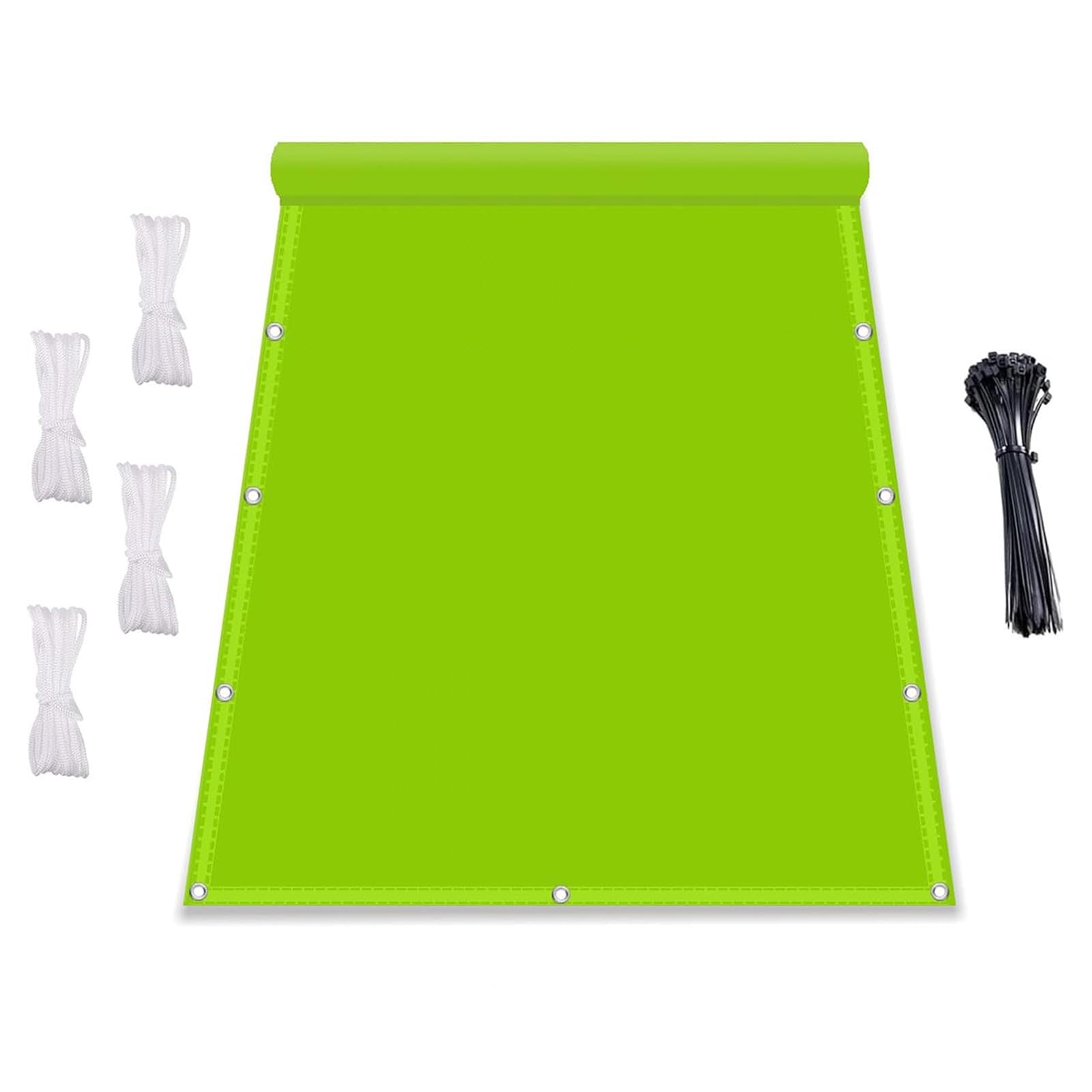 GJZQDKX Waterproof Square Sun Shade Sail, UV Protection Canopy for Patio, Outdoor Shade Net, Weather-Resistant, Available Sizes (2x8m, Green)