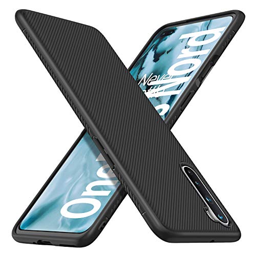 iBetter für OnePlus Nord Hülle, Stylisch Design Silikon Hülle Abdeckung Telefon Case Handyhülle Schutzhülle Shock Absorption Hülle passt für OnePlus Nord Smartphone, Schwarz