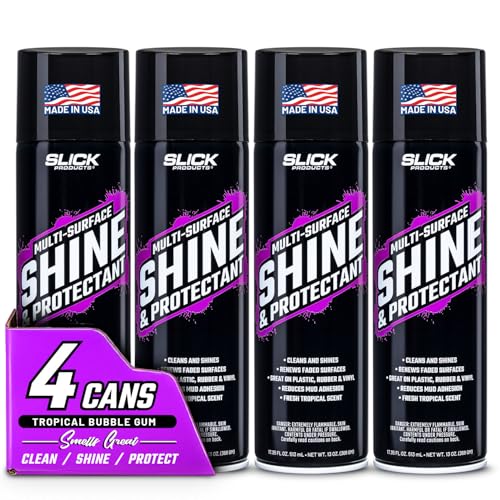 Image of Slick Products Shine & Protectant High Gloss Coating Spray (4-Pack)