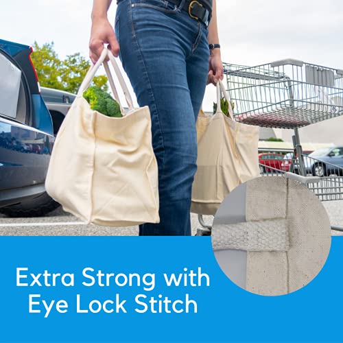 HOMELY-CONNECT-Canvas-Grocery-Bag-Canvas-Shopping-Bags-For-Groceries-Market-Bag-Canvas-Reusable-Shopping-Bags-Cotton-Grocery-Bags-Washable-Heavy-Duty-Cloth-Grocery-Bags-With-Handles