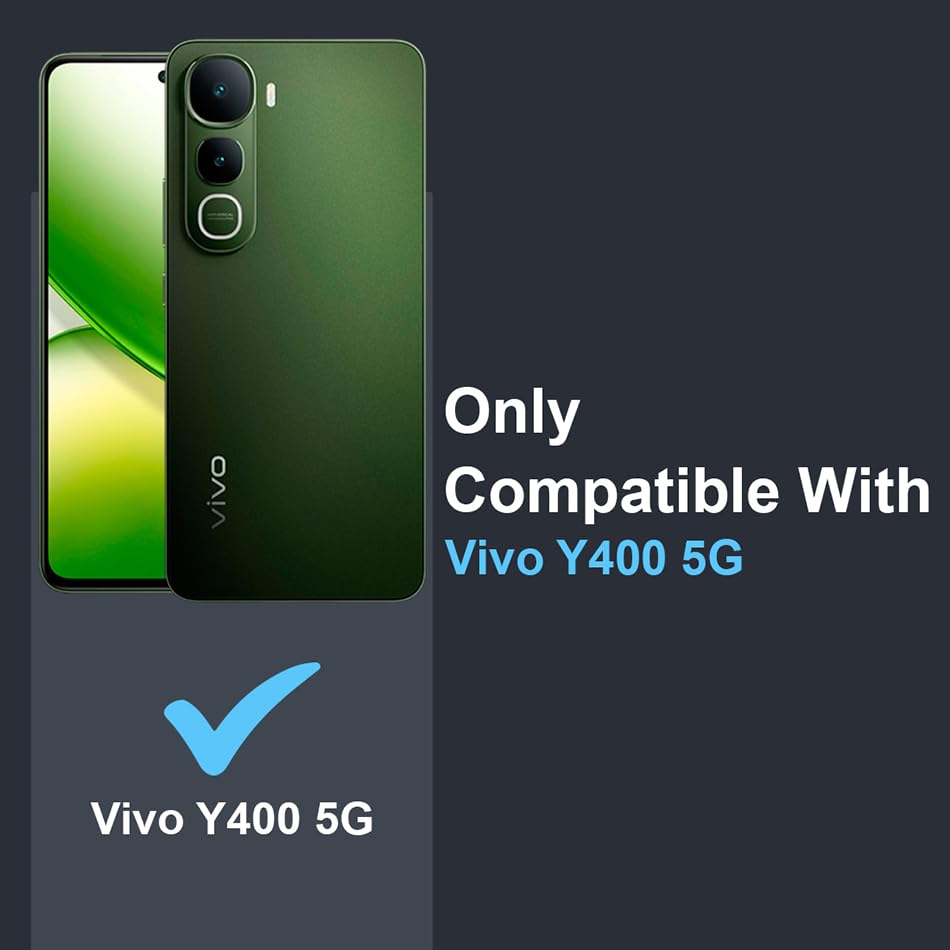 Image of Fashionury Crystal Clear Case for Vivo Y400 5G | Yellowing Resistance | Transparent TPU Silicone | Raised Camera Lips | Slim Transparent Cover