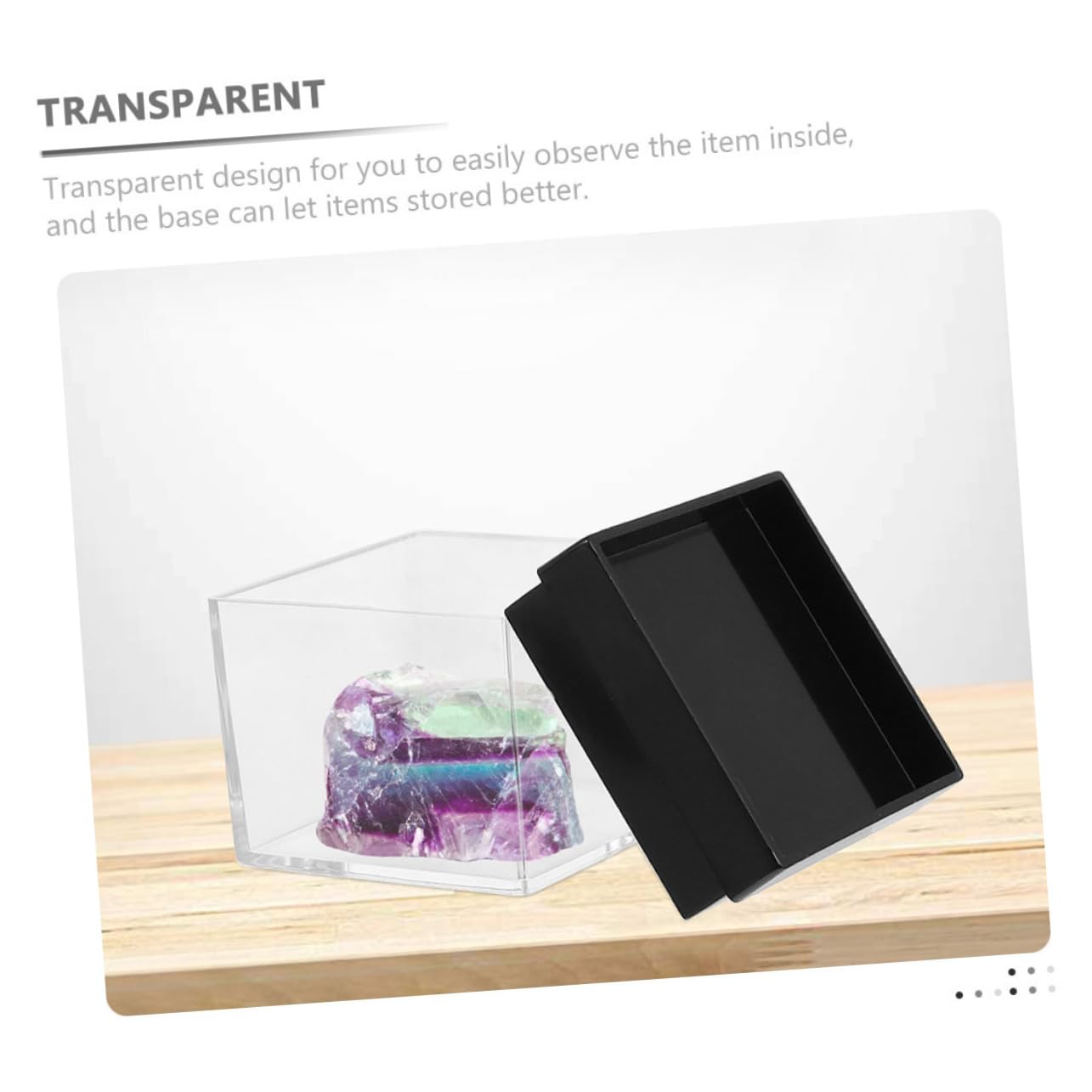 RORPOIR 3sets Square Mineral Stones Display Boxes Cube Specimen Storage Case Protect Your Collection 15pcs*3