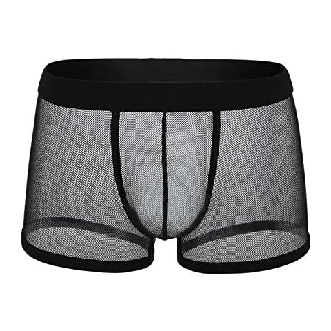 BIKETAFUWY Boxershorts Herren Sexy Unterwäsche Atmungsaktive Mesh Unterwäsche Mittlere Taille Freizeit Sport Unterhose Sexy Slips Männer Unterhosen Mens Höschen Cover