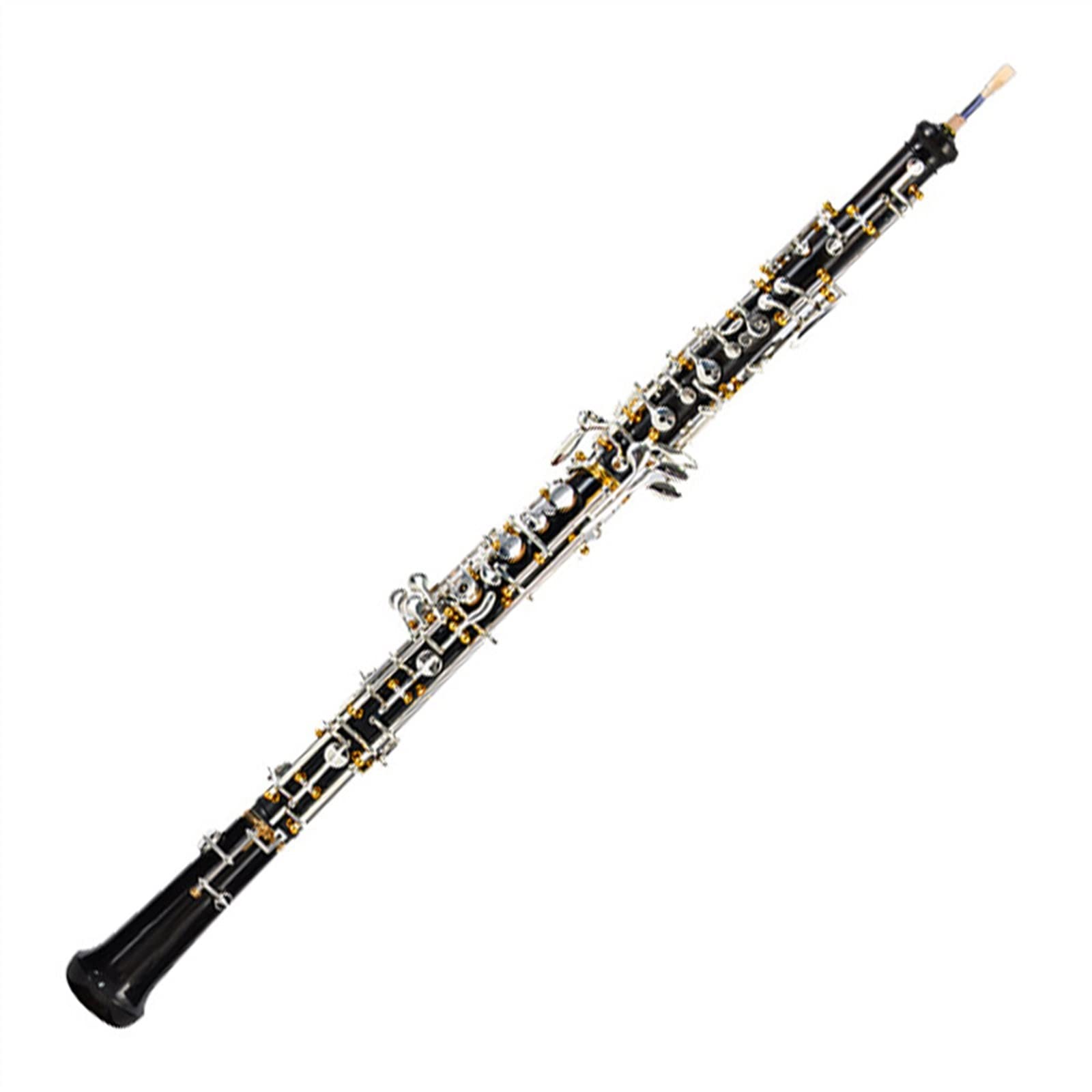 Oboe Strumento A Fiato in Legno Oboe Ebony Pipe Body C Key con Pilastri Dorati E Chiavi d'Argento Adatte per Il Gioco Professionale