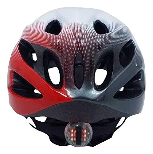 Capacete Ciclismo Tsw Raptor 2019 Com Sinalizador Led Branco/cinza/vermelho