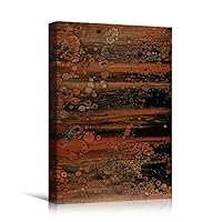 Canvas Wall Art Organic Arrangement Abstract Colorful Contemporary Hallway Mixed Media Multicolor Patterns - 12x18 inches