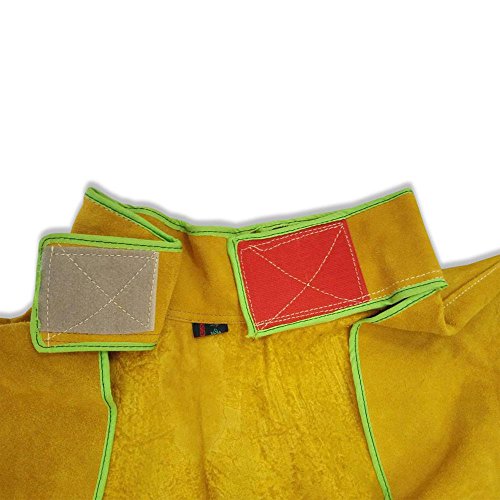 image for NUZAMAS Welding Apron Anti-flame Cowhide Long Coat Protective Clothing