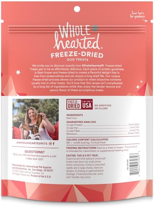 WholeHearted by Petco Beef Liver Freeze-Dried Dog Treats 9 oz.