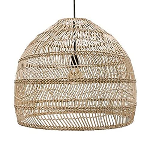 RCIDOS Lámpara Cesta Vid Irregular Luces Colgantes Tejidas Mano Ratán Campestre Lámpara Colgante Natural Isla Cocina Candelabro Caña Antiguo Sudeste Asiático Dormitorio Comedor Café Bar Discotecas