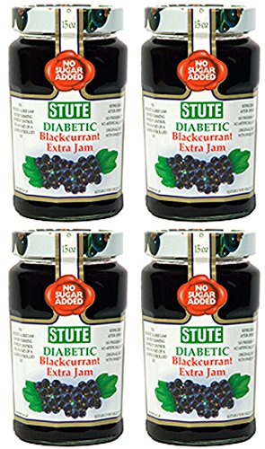 (4 PACK) - Stute - Diabetic Blackcurrant Jam | 430g | 4 PACK BUNDLE