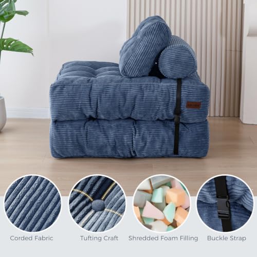 Image of MAXYOYO Folding Sofa Bed, Convertible Chair Bed with Pillow