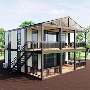 Prefab Tiny Home for Sale 2 Story Modular Detachable Container House to Live in for Adults Expandable Mobile Foldable Home 2 3 4 Bedroom 20/40ft Portable Villa Prefabricated Office Apartment Hotel