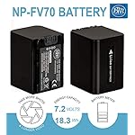 Pack-of-2-NP-FV70-Batteries-Charger-Kit-for-Sony-HDR-CX330-HDR-CX900-HDR-PJ340-HDR-PJ540-HDR-PJ810-FDR-AX100-Handycam-Camcorder-More