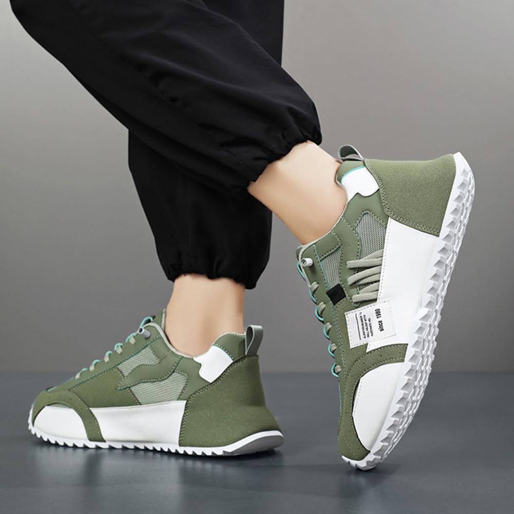 Sneakers Spesse Moda Uomo, Inserti in PU e Mesh, Suola in PVC Leggera, Scarpe Sportive Casual per Camminata e Allenamento